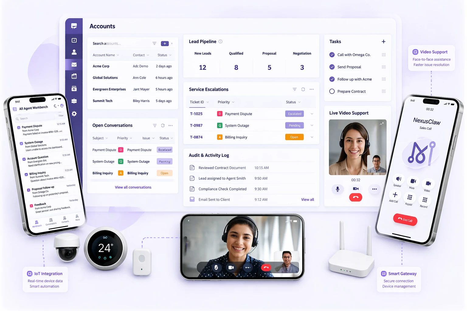 NexusClaw hero dashboard