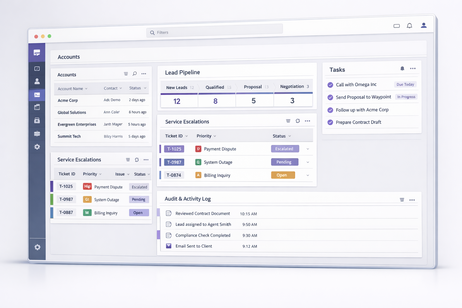 NexusClaw hero dashboard