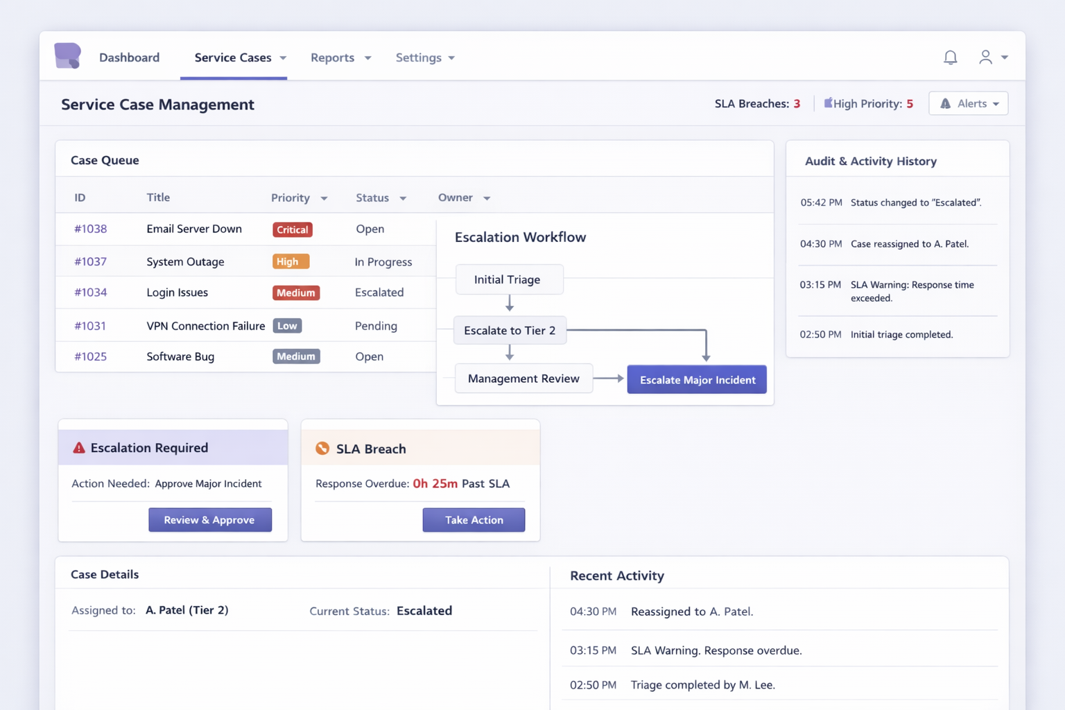 NexusClaw service escalation