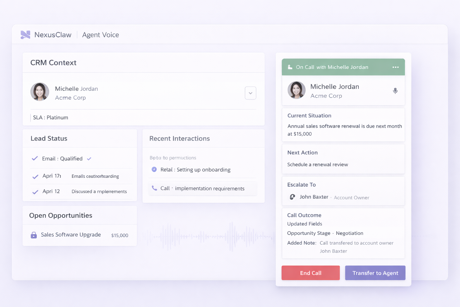Agent Voice capability hero